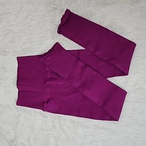 Free People High-Rise 7/8 Length Happiness Runs Leggings Purple NWOT